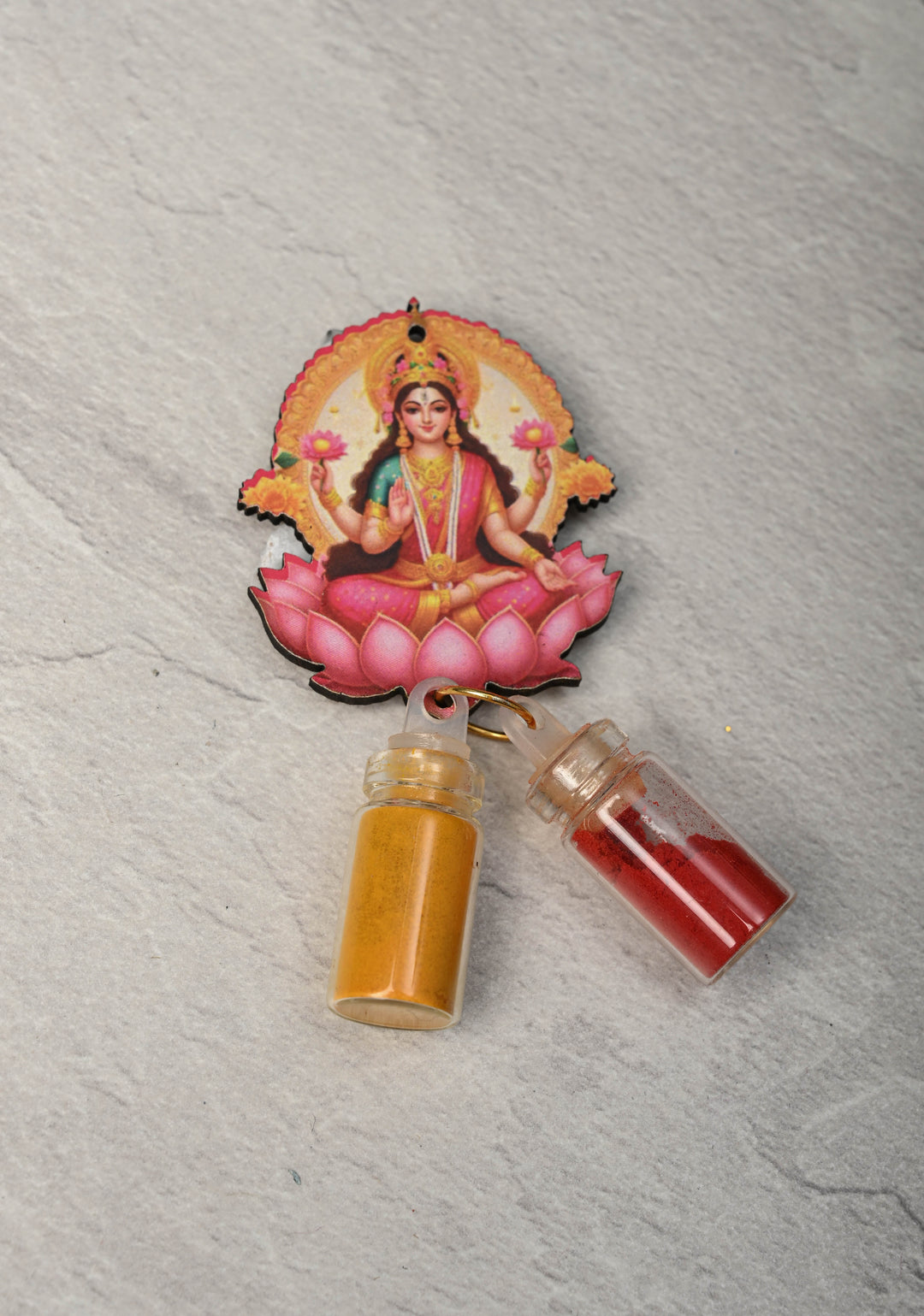 Set of 20 Festival Return Gifts - Home Decorative Goddess Lakshmi  with Kumkum and Haldi mini Bottles