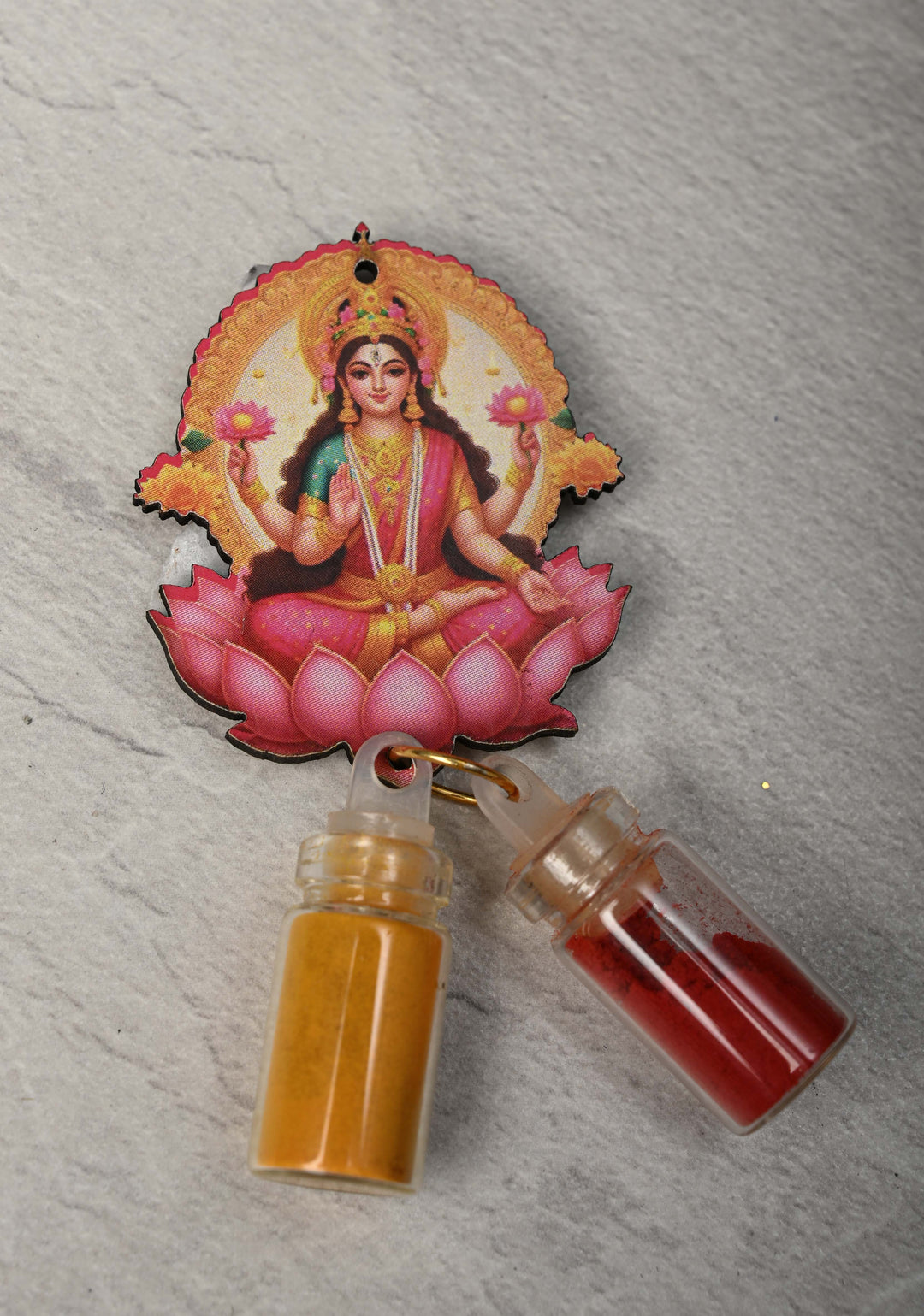 Set of 20 Festival Return Gifts - Home Decorative Goddess Lakshmi  with Kumkum and Haldi mini Bottles