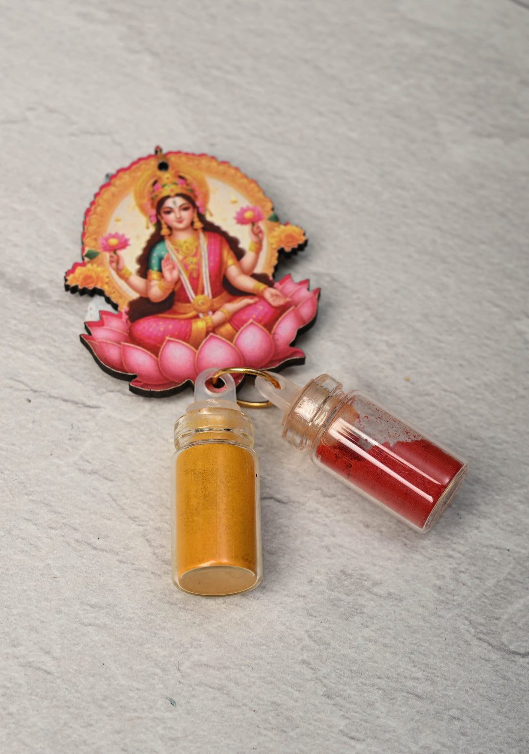 Set of 20 Festival Return Gifts - Home Decorative Goddess Lakshmi  with Kumkum and Haldi mini Bottles