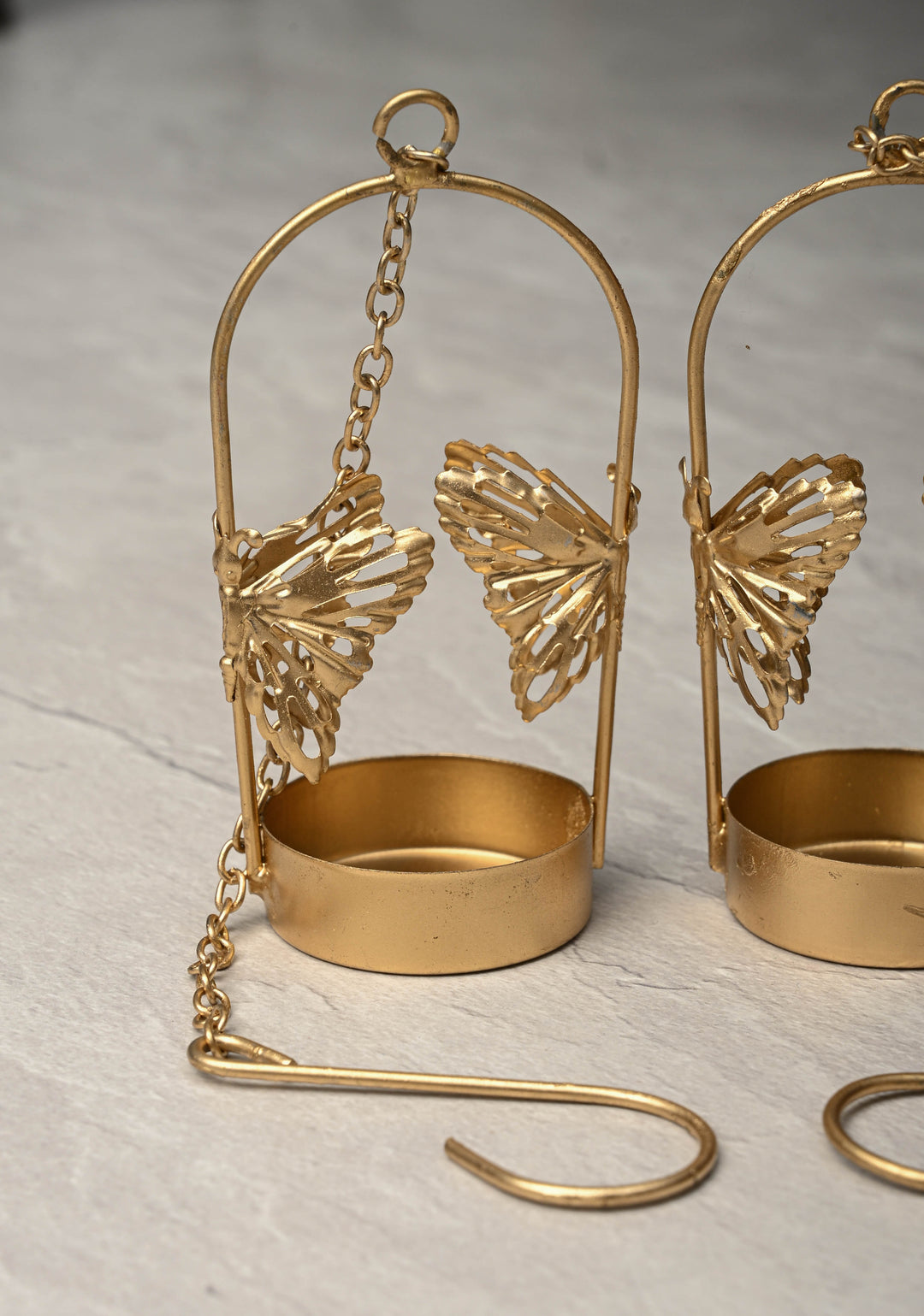 Pack of 10 Sets Festival Return Gifts - Home Decorative Butterfly Hanging pair of  Tea Light Holders