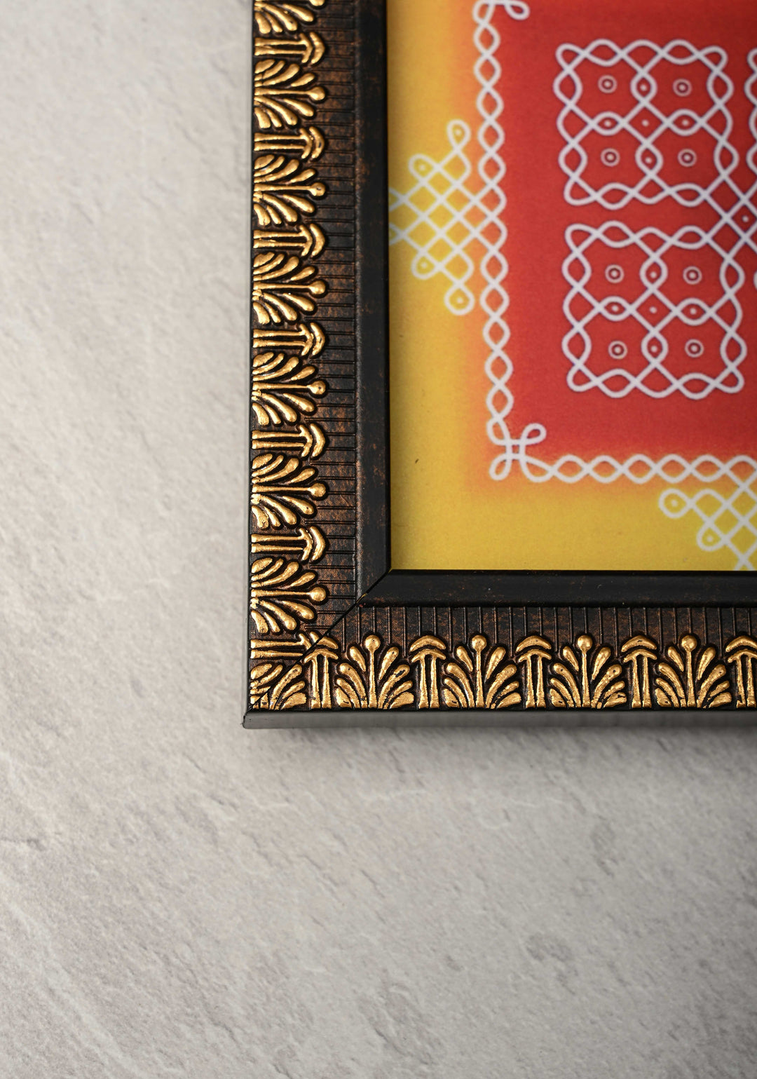 Festival Return Gifts - Home Decorative Wooden Framed Kolam or Rangoli Mini Mandappams | SHOBITAM