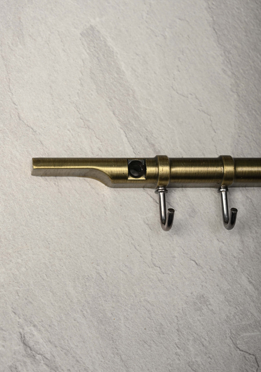 Festival Return Gifts - Home Decorative Flute Shaped Wall Mounted Key Holder with Peacock Feather Design