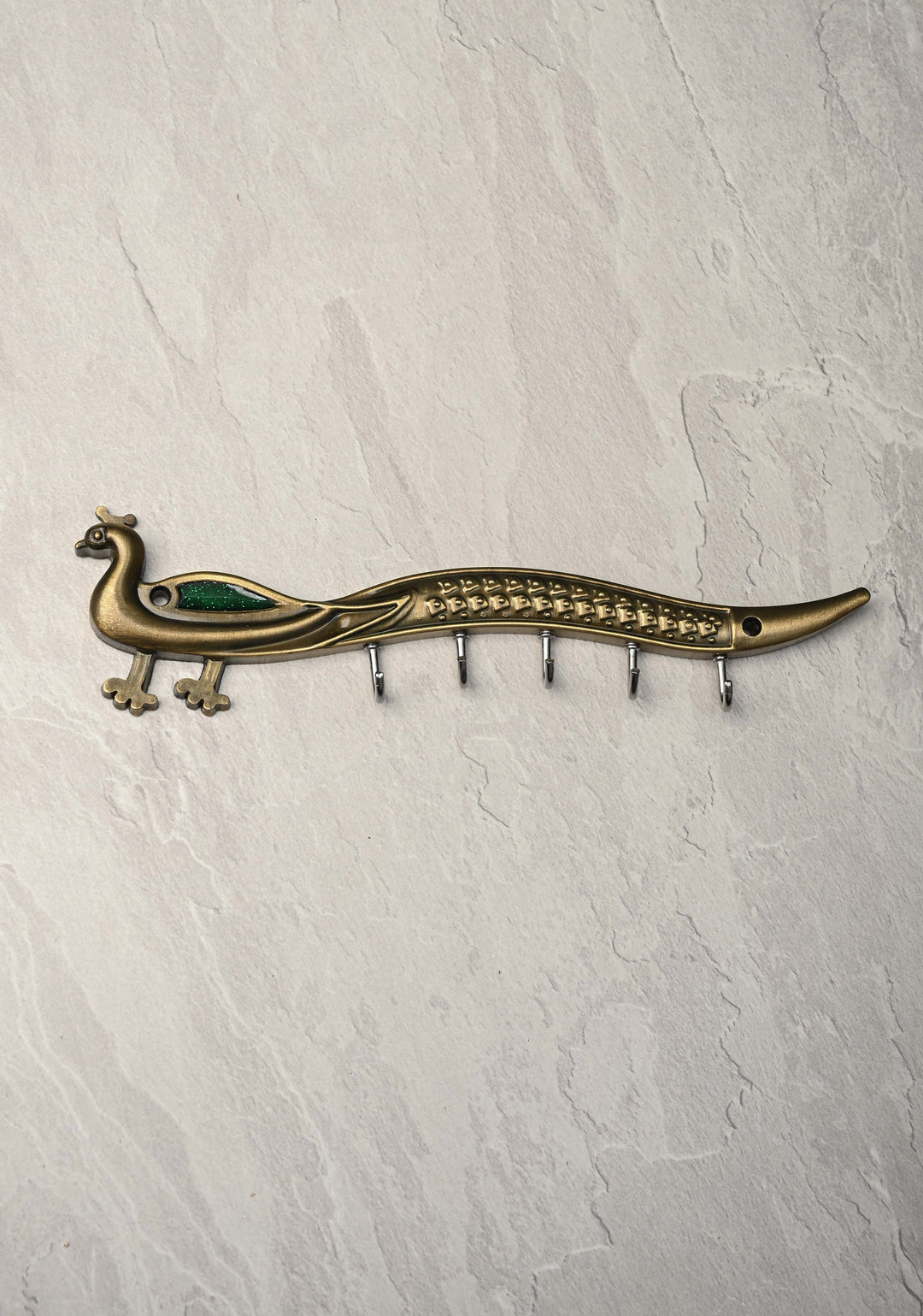 Pack of 10 Festival Return Gifts - Home Decorative Peacock Shaped Wall Mounted Key Holder