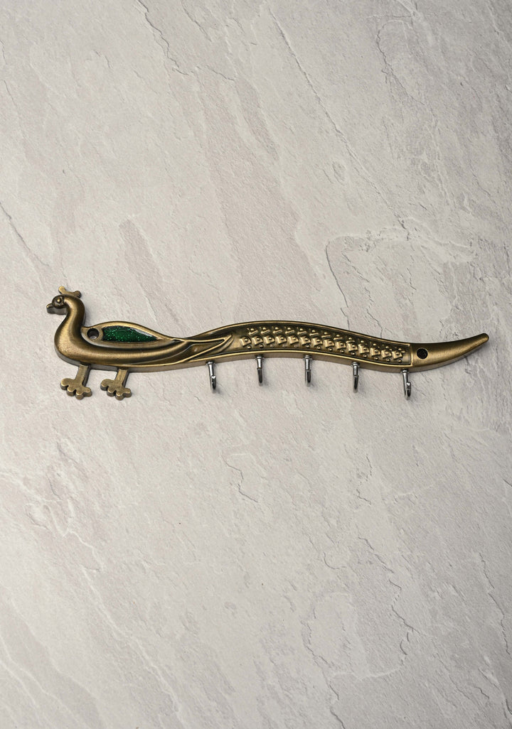 Pack of 10 Festival Return Gifts - Home Decorative Peacock Shaped Wall Mounted Key Holder