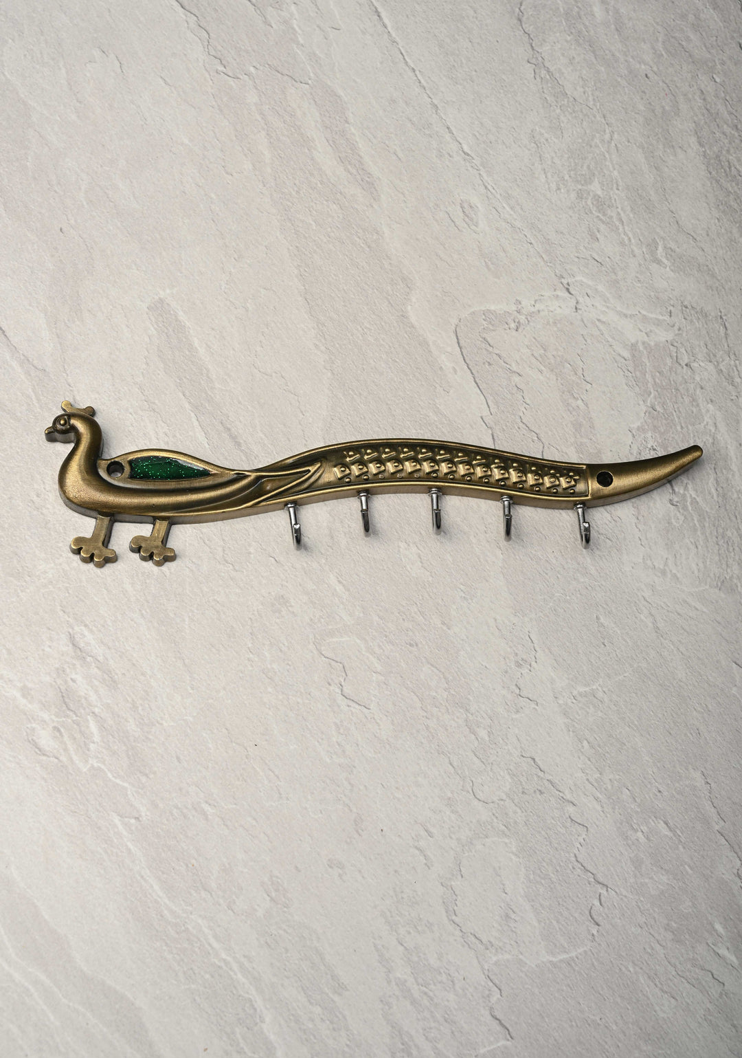 Pack of 10 Festival Return Gifts - Home Decorative Peacock Shaped Wall Mounted Key Holder