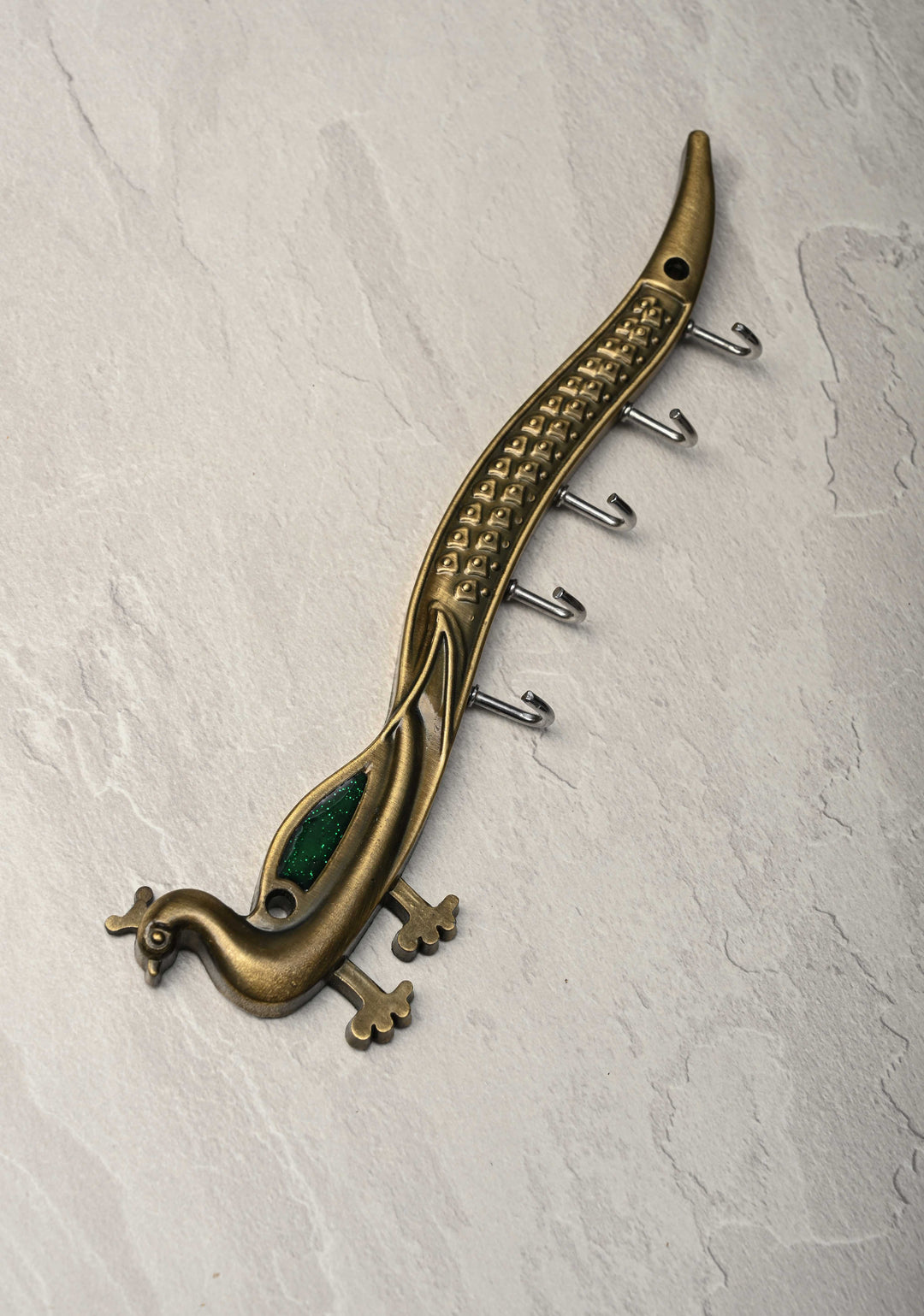 Pack of 10 Festival Return Gifts - Home Decorative Peacock Shaped Wall Mounted Key Holder