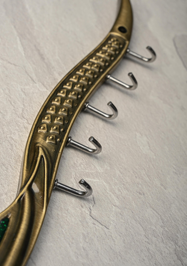 Pack of 10 Festival Return Gifts - Home Decorative Peacock Shaped Wall Mounted Key Holder