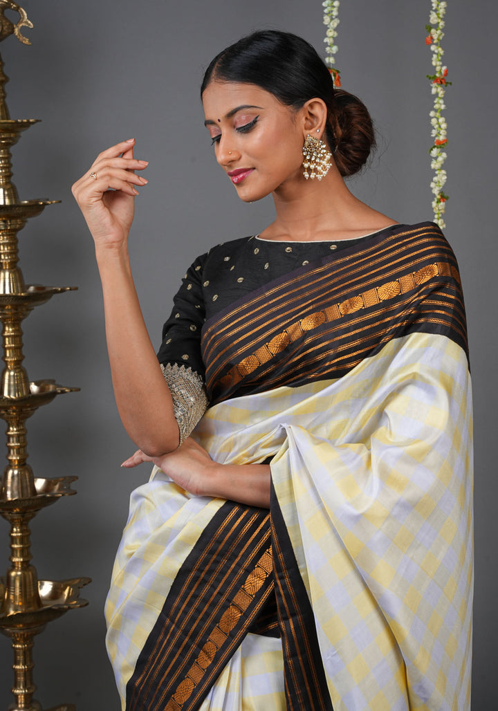 Black Pure raw silk blouse with mirror work,backless  design with gotta trim. Made to Order