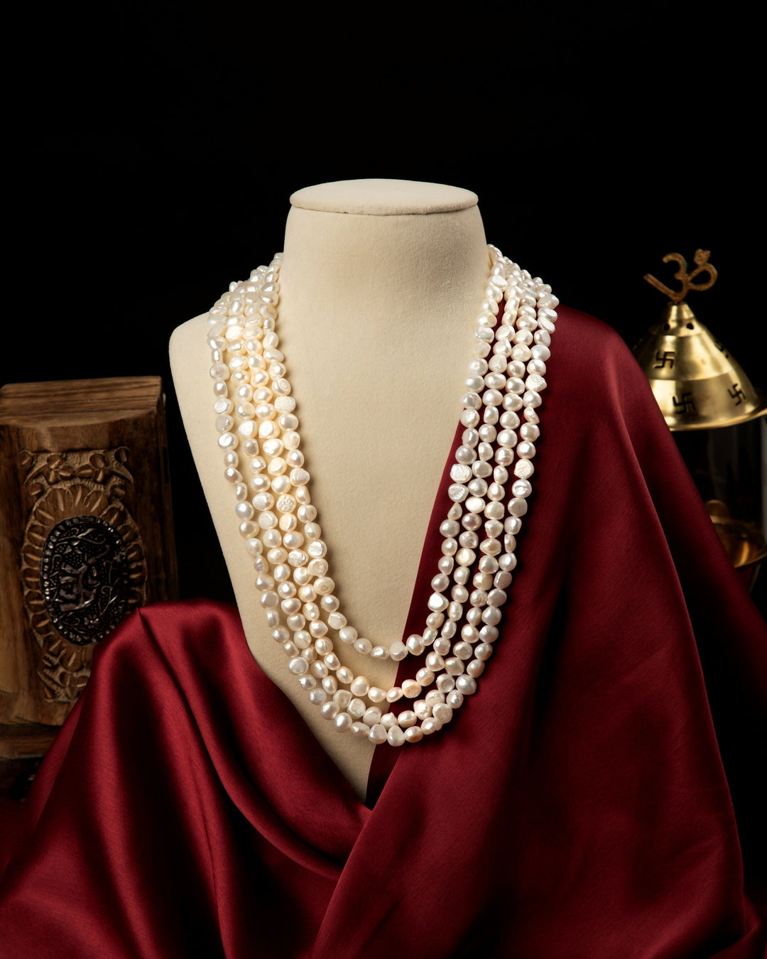 Chandrika 4-Layer Pearl Mala | SHOBITAM