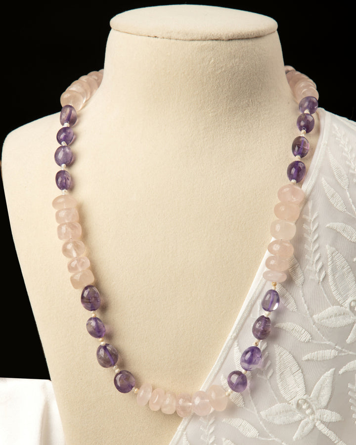 Mohini – Rose Quartz & Amethyst Mala | SHOBITAM