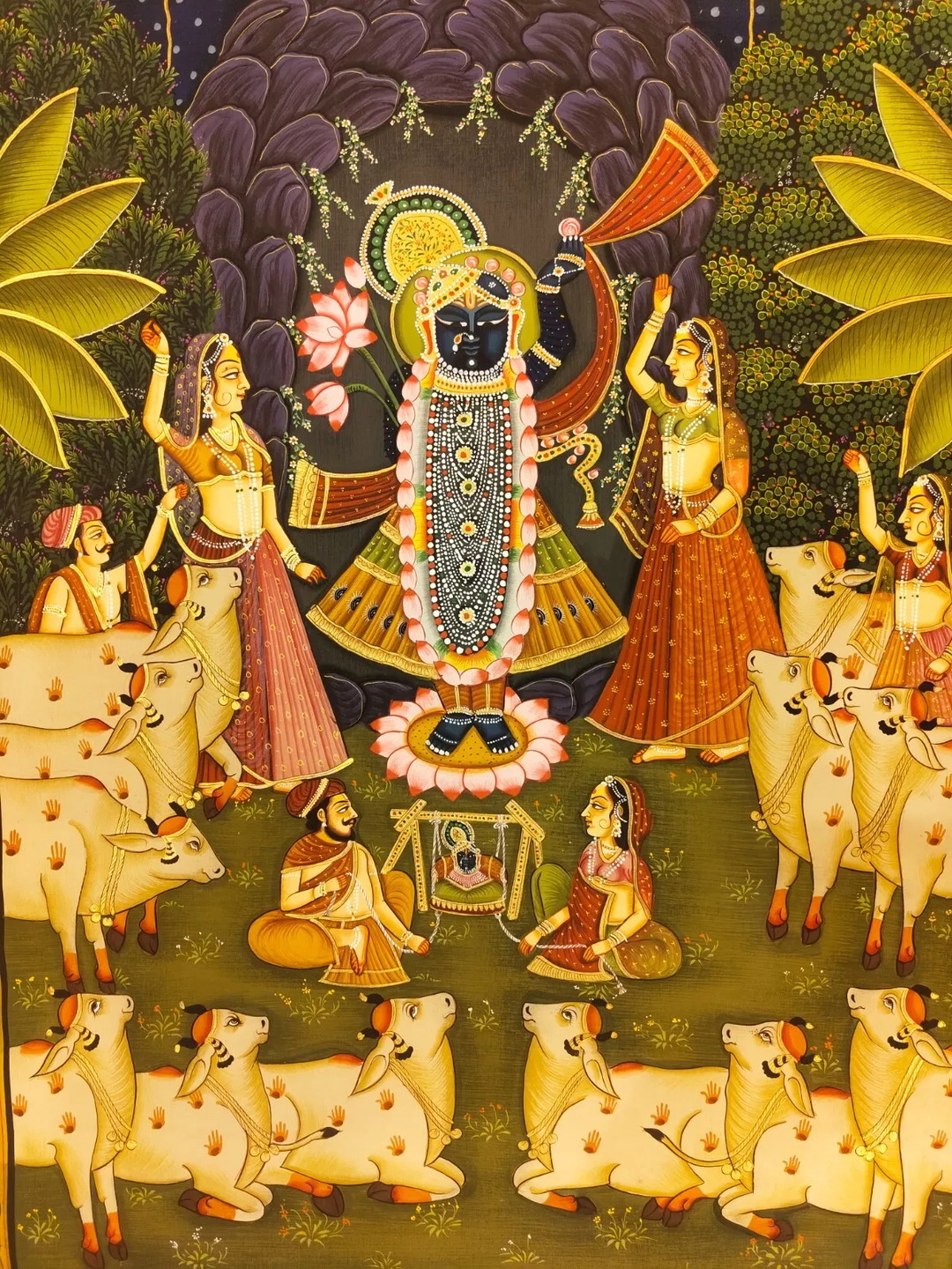 2x3 feet Authentic Jaipur Painting Shreenath ji Baal Roop | SHOBITAM