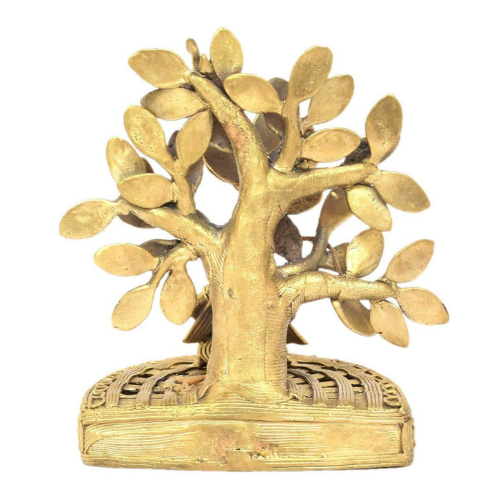 DHOKRA BUDDHA SITTING UNDER TREE 6*4*5 | SHOBITAM