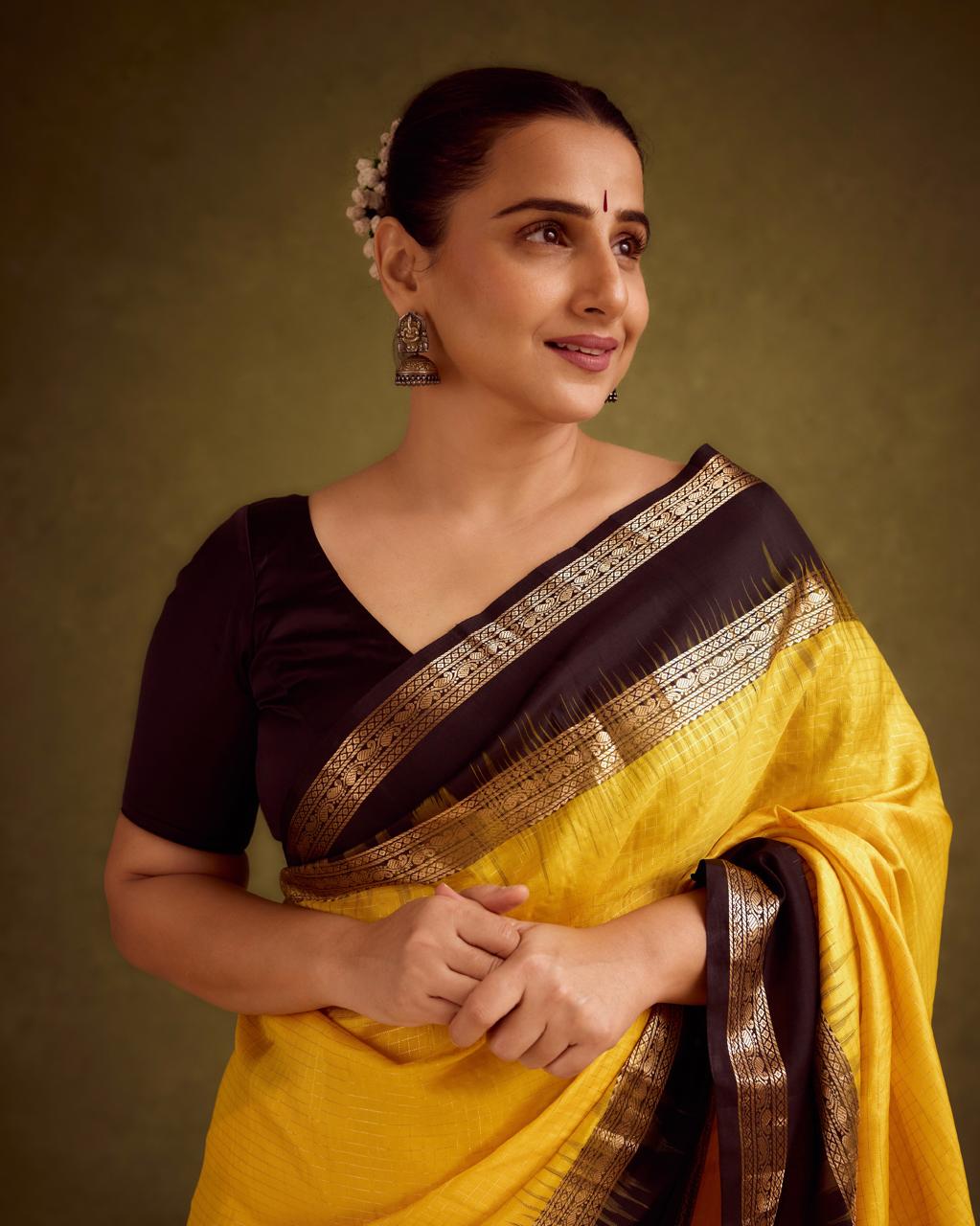 Unique Sunflower Yellow Pure Kanjivaram Soft Silk Saree with Podi-Kattam Zari Checks and Contrast Rettiapet Zari Border | SILK MARK CERTIFIED | SHOBITAM