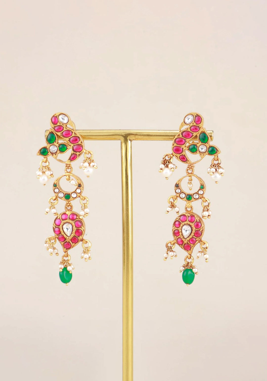 925 Silver Dancing peacock drop earrings