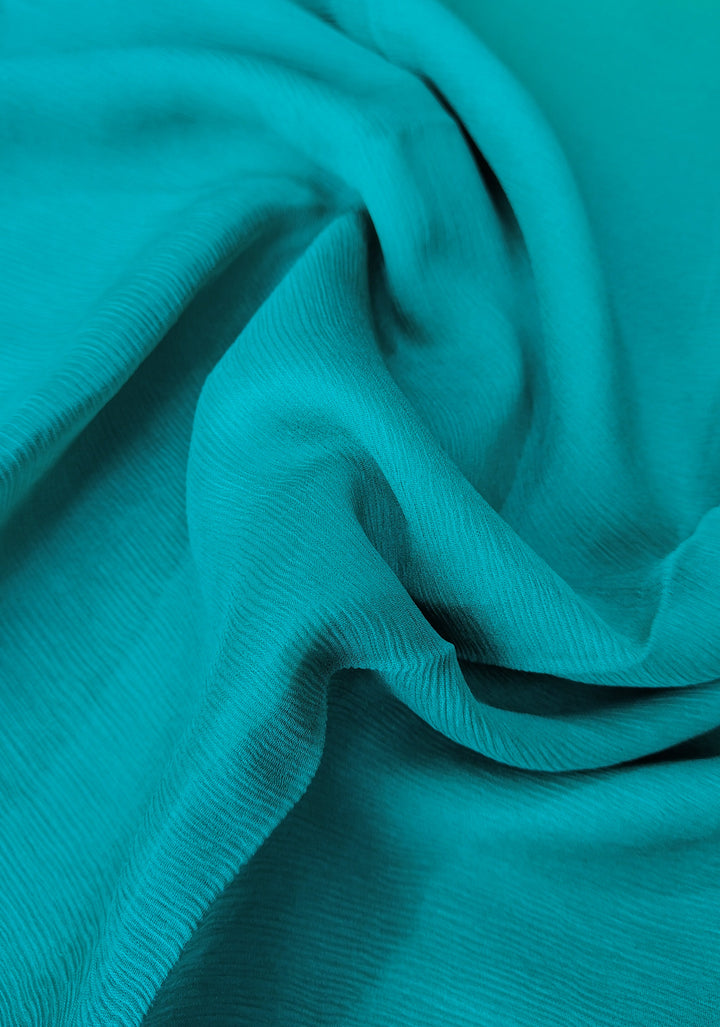 Bollywood style ombre pure chiffon in Light Green and Light Sea green, No Blouse Piece