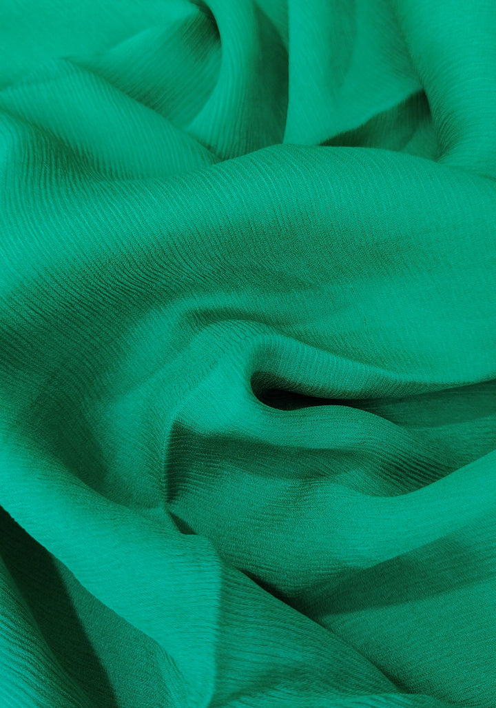 Bollywood style ombre pure chiffon in Light Green and Light Sea green, No Blouse Piece