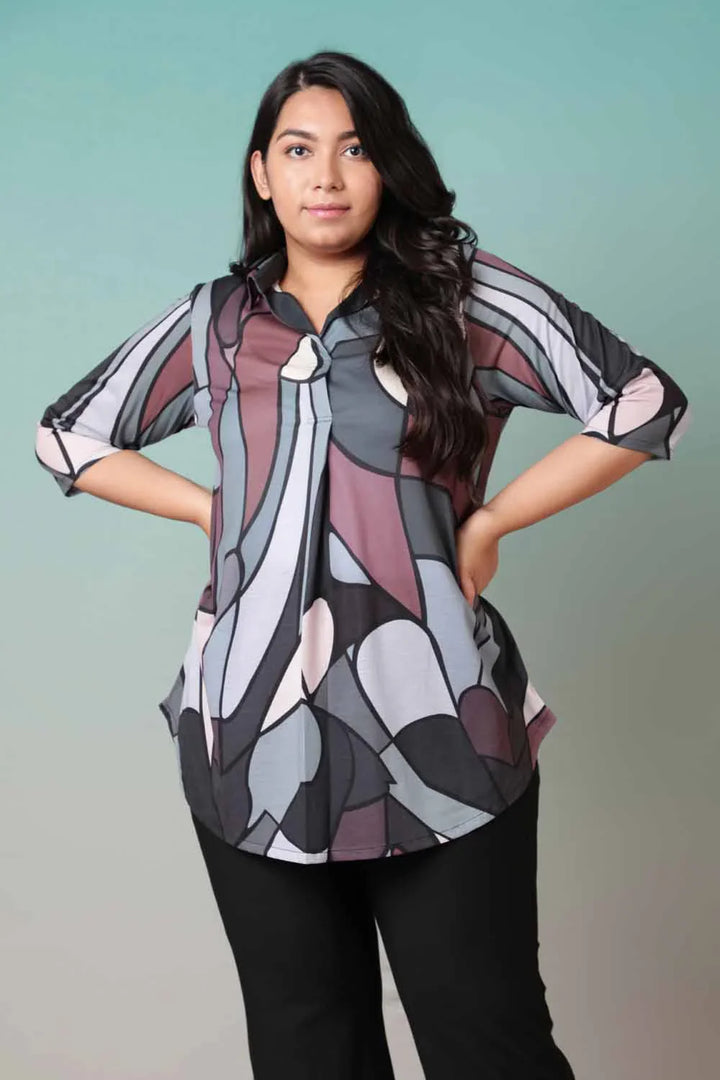 Magical Mirage Centre Pleat Top in Soft blended knitted fabric | Made to Order