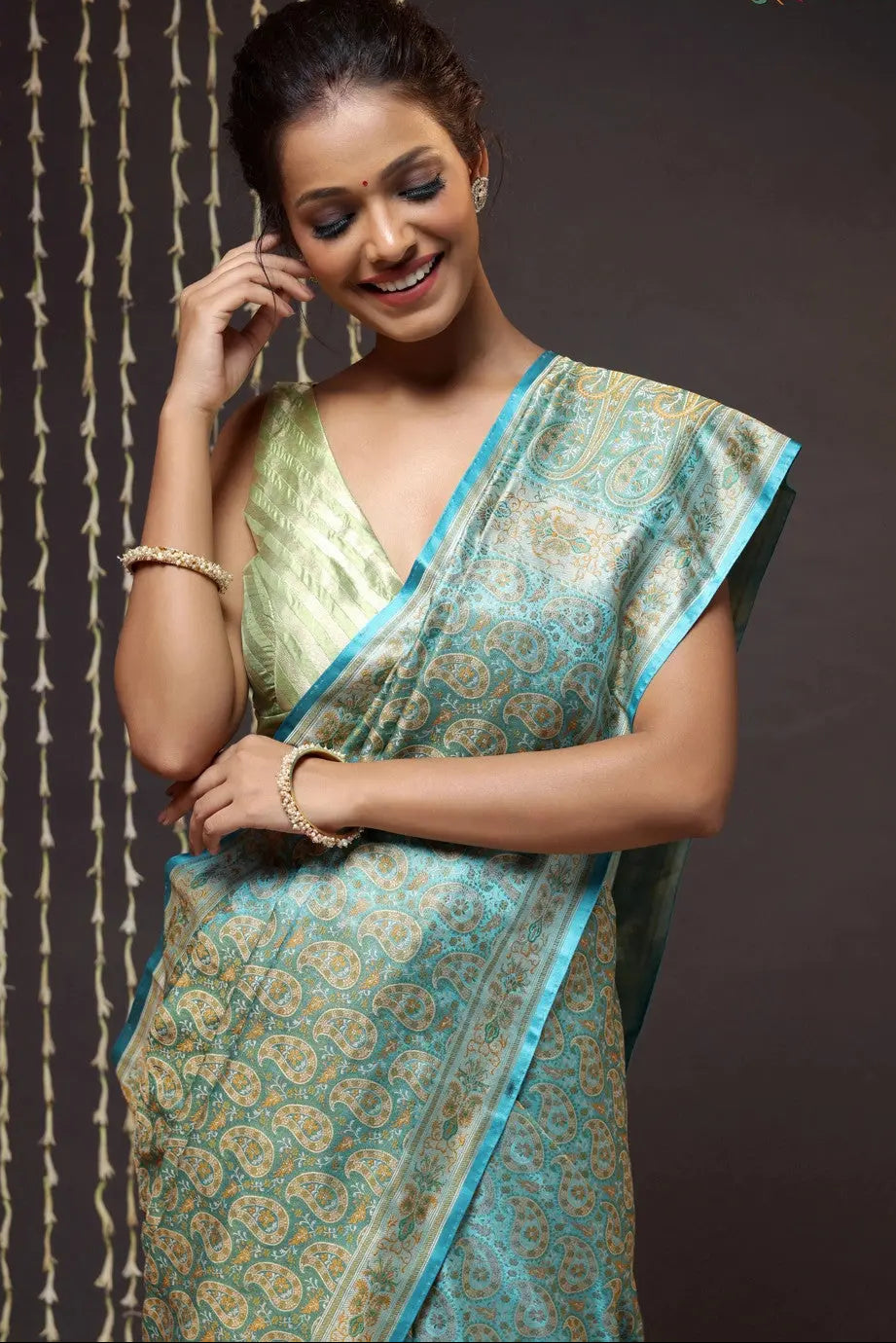 Electric Blue Handloom Pure Silk Tanchoi Banarasi Saree | SILK MARK CERTIFIED | SHOBITAM