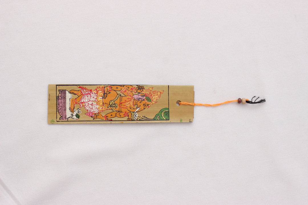 Authentic Pattachitra Ganesha Palm leaf Bookmark, Gift