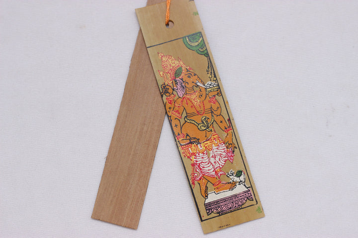 Authentic Pattachitra Ganesha Palm leaf Bookmark, Gift