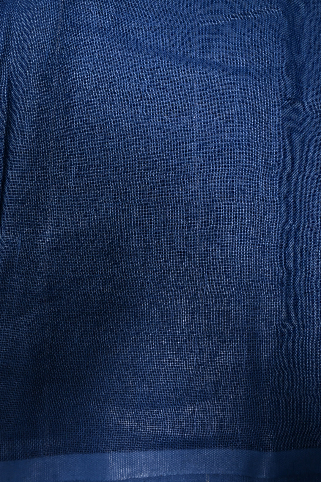 Blue Linen by Linen Saree with Stripes Pattern | SHOBITAM