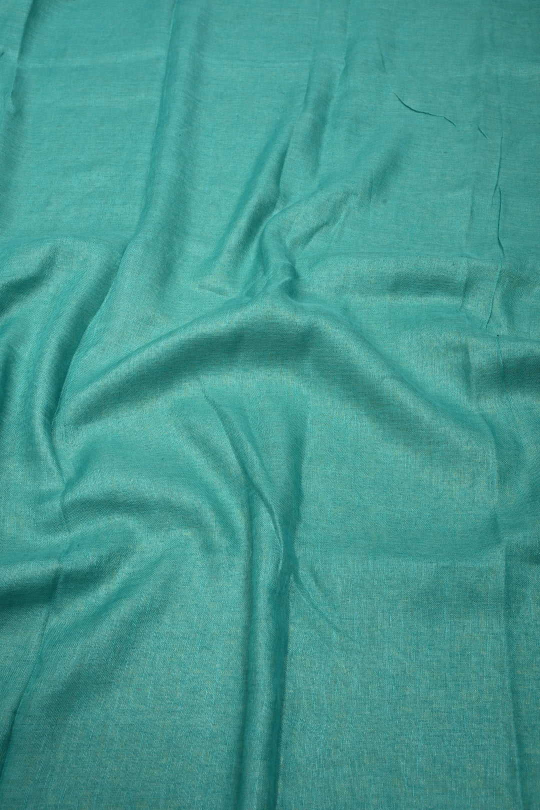 Lime Green Half and Half Tissue Linen Saree with Stripes Pattern  | SHOBITAM