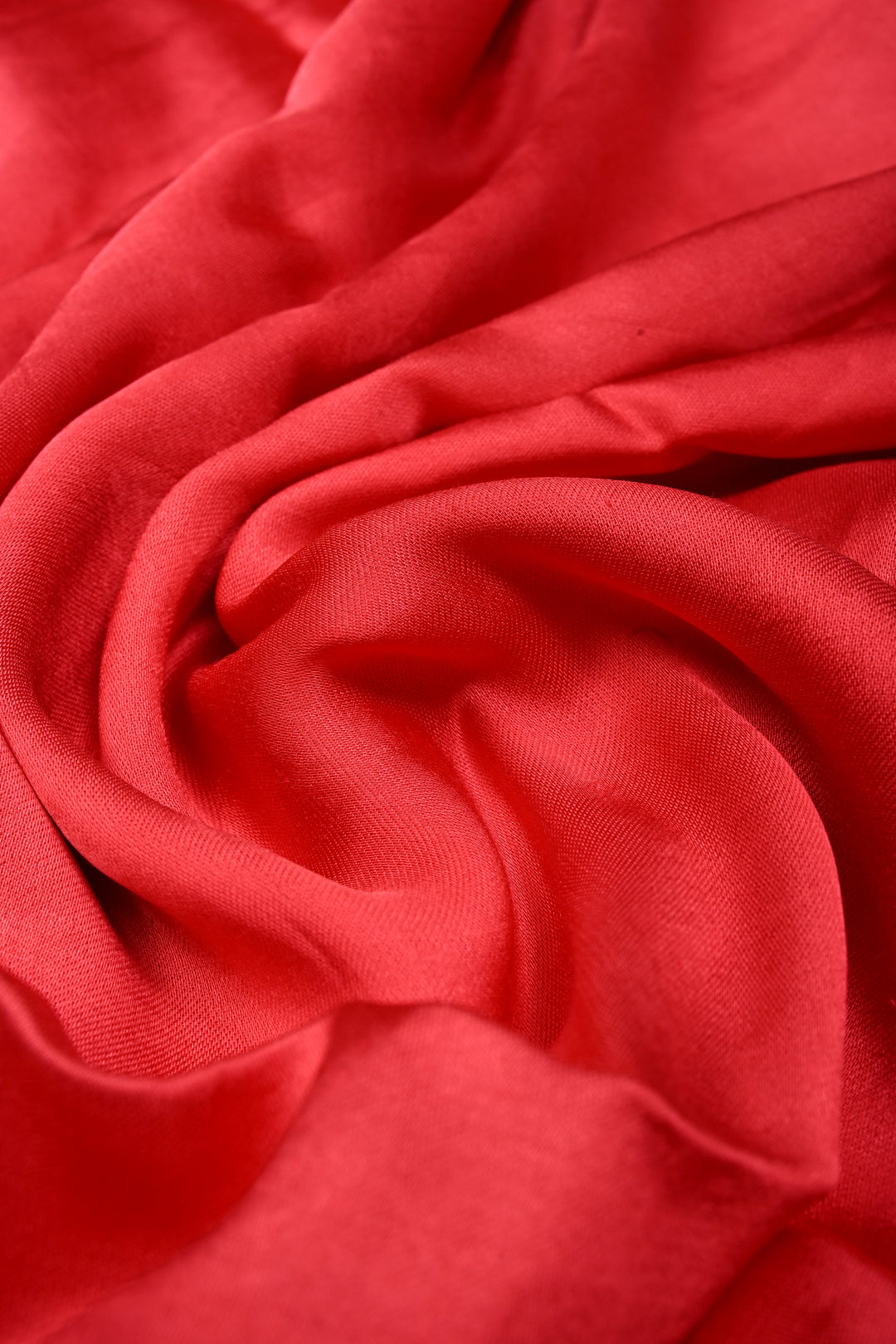 Bright Amaranth Borderless Modal Silk Saree with Lagda Patta Crushed Pallu | SHOBITAM