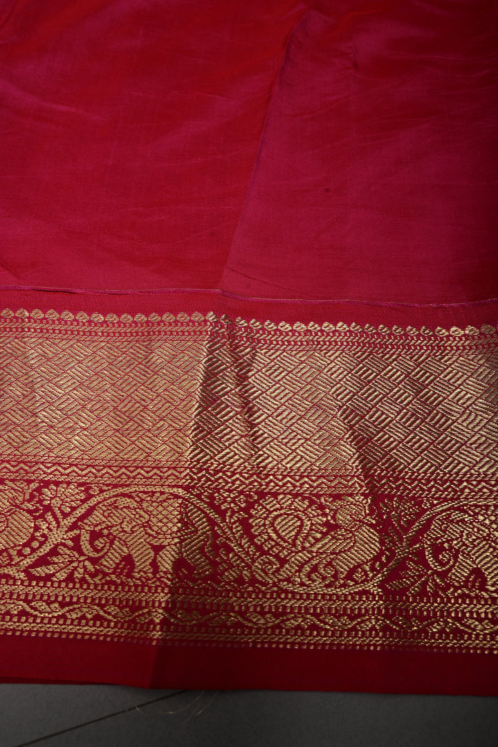 Mandarin Orange Bandhni Design on Pure Kanjivaram Silk Jugalbandi Saree with Pen Kalamkari Panel and Contrast Zari Border | SILK MARK CERTIFIED | SHOBITAM