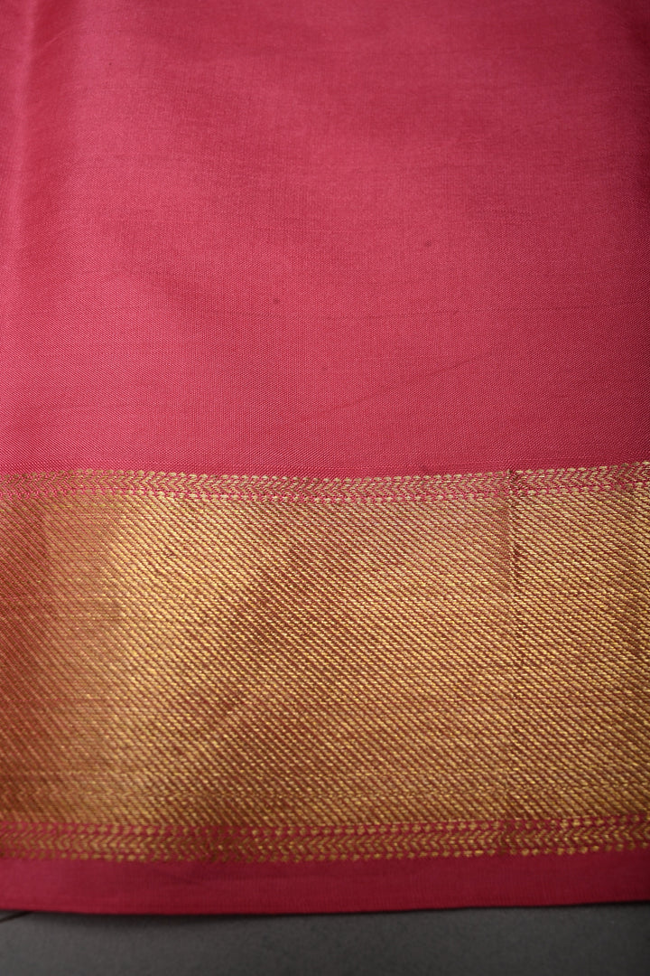 Purple Bandhni Design on Pure Kanjivaram Silk Jugalbandi Saree with Pen Kalamkari Panel and Contrast Wide Kanchi Zari Border | SILK MARK CERTIFIED | SHOBITAM
