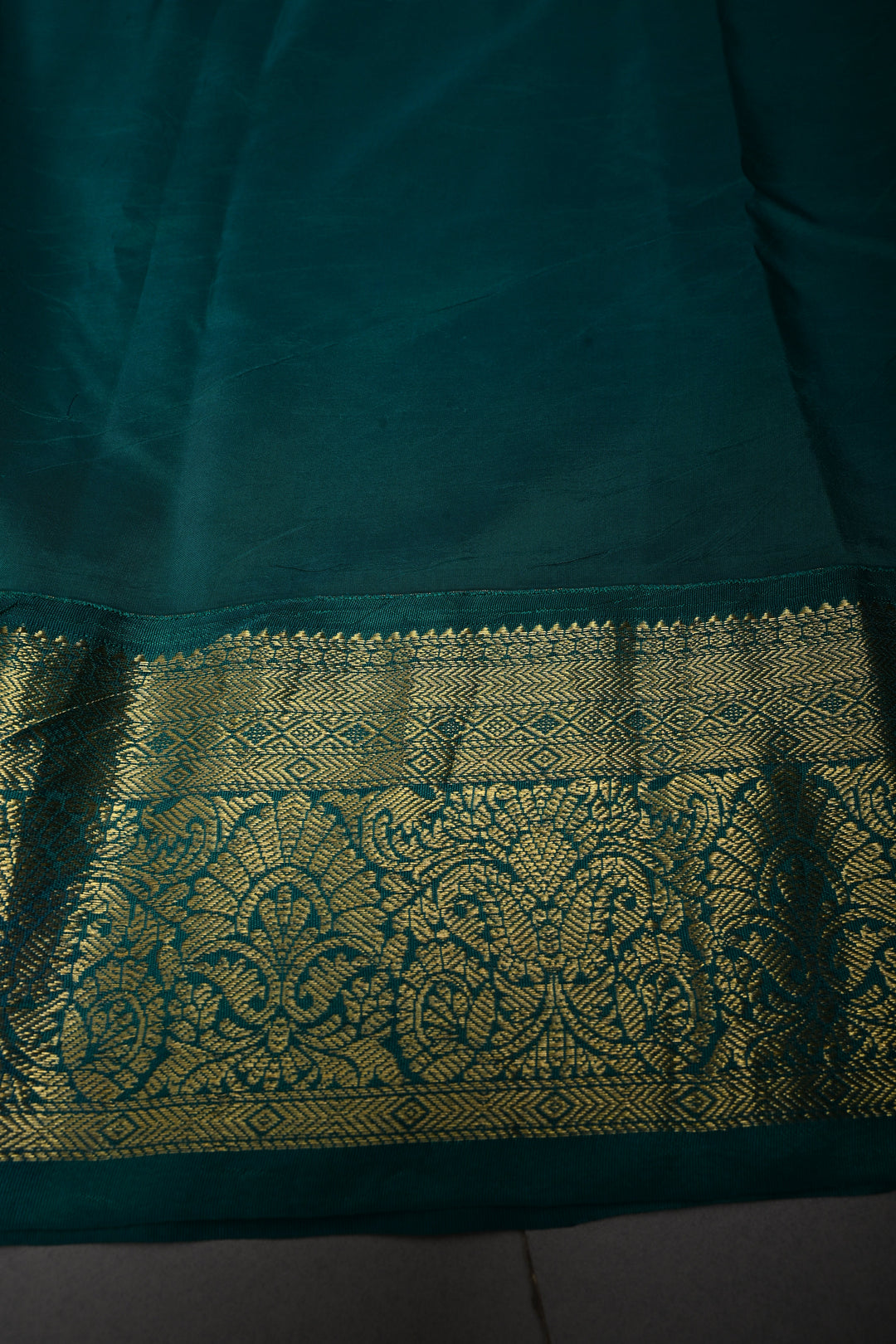 Brick Red Bandhni Design on Pure Kanjivaram Silk Jugalbandi Saree with Pen Kalamkari Panel and Contrast Zari Border | SILK MARK CERTIFIED | SHOBITAM