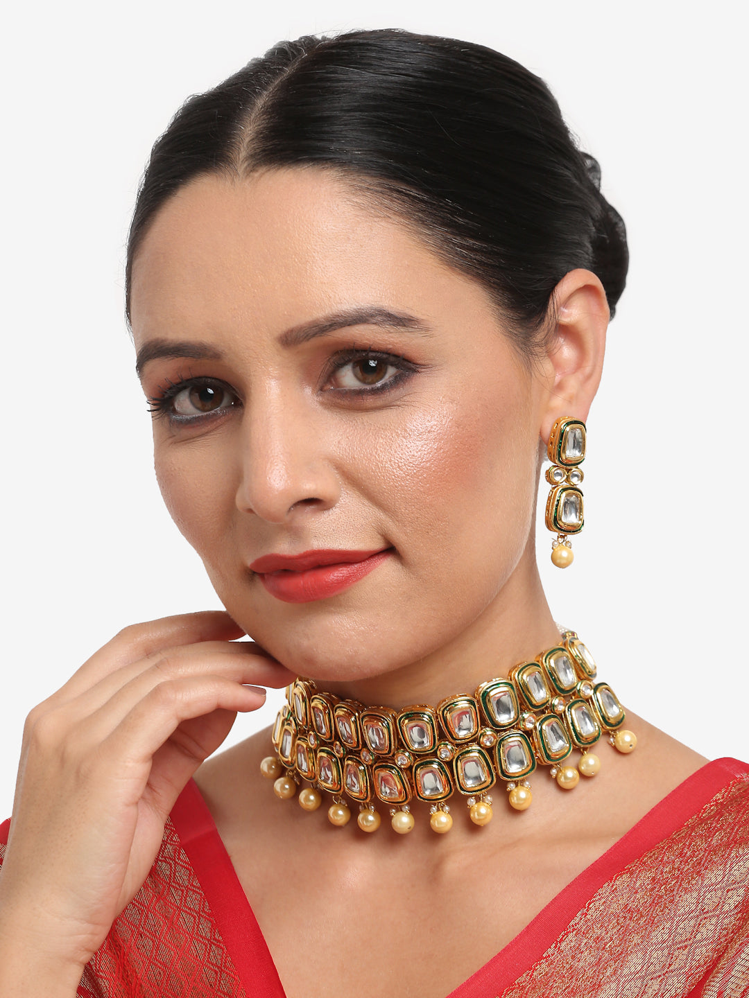 Khoj Kundan Choker with Earrings | SHOBITAM