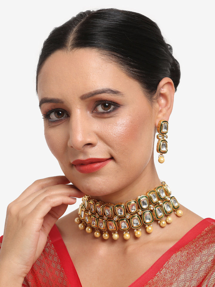 Khoj Kundan Choker with Earrings | SHOBITAM