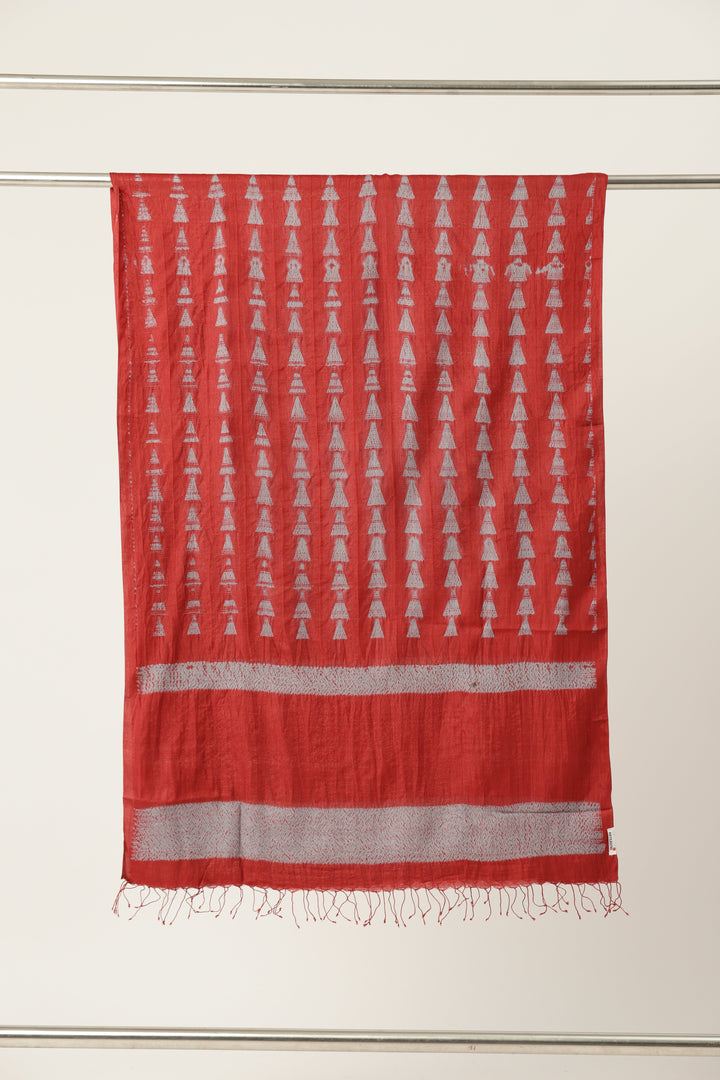 Hand Woven Shibori Silk Dupatta | SHOBITAM