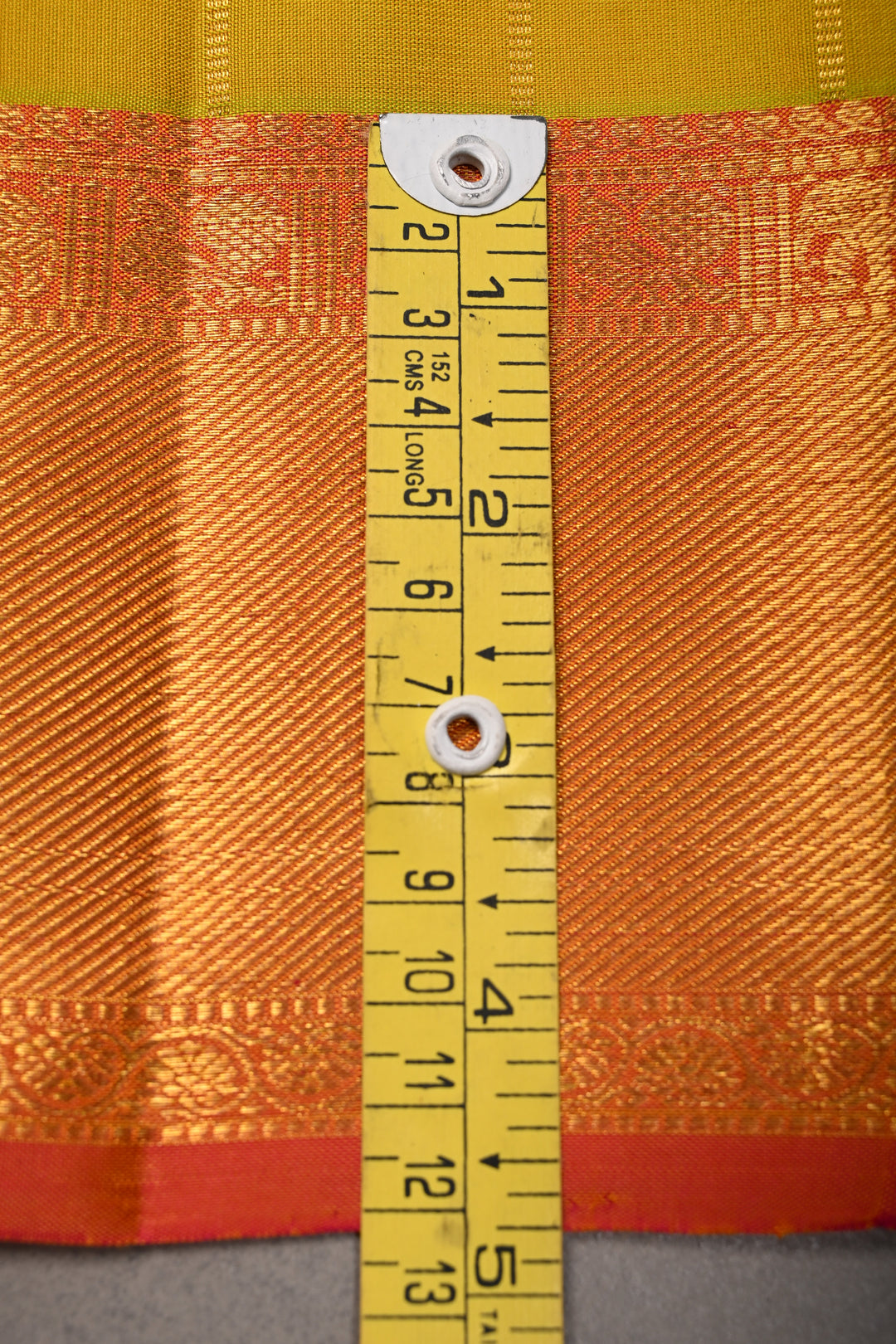Mustard Yellow Zari Checks on Pure Kanjivaram Silk Saree with Zari Buttas and Contrast Zari Border | SILK MARK CERTIFIED | SHOBITAM