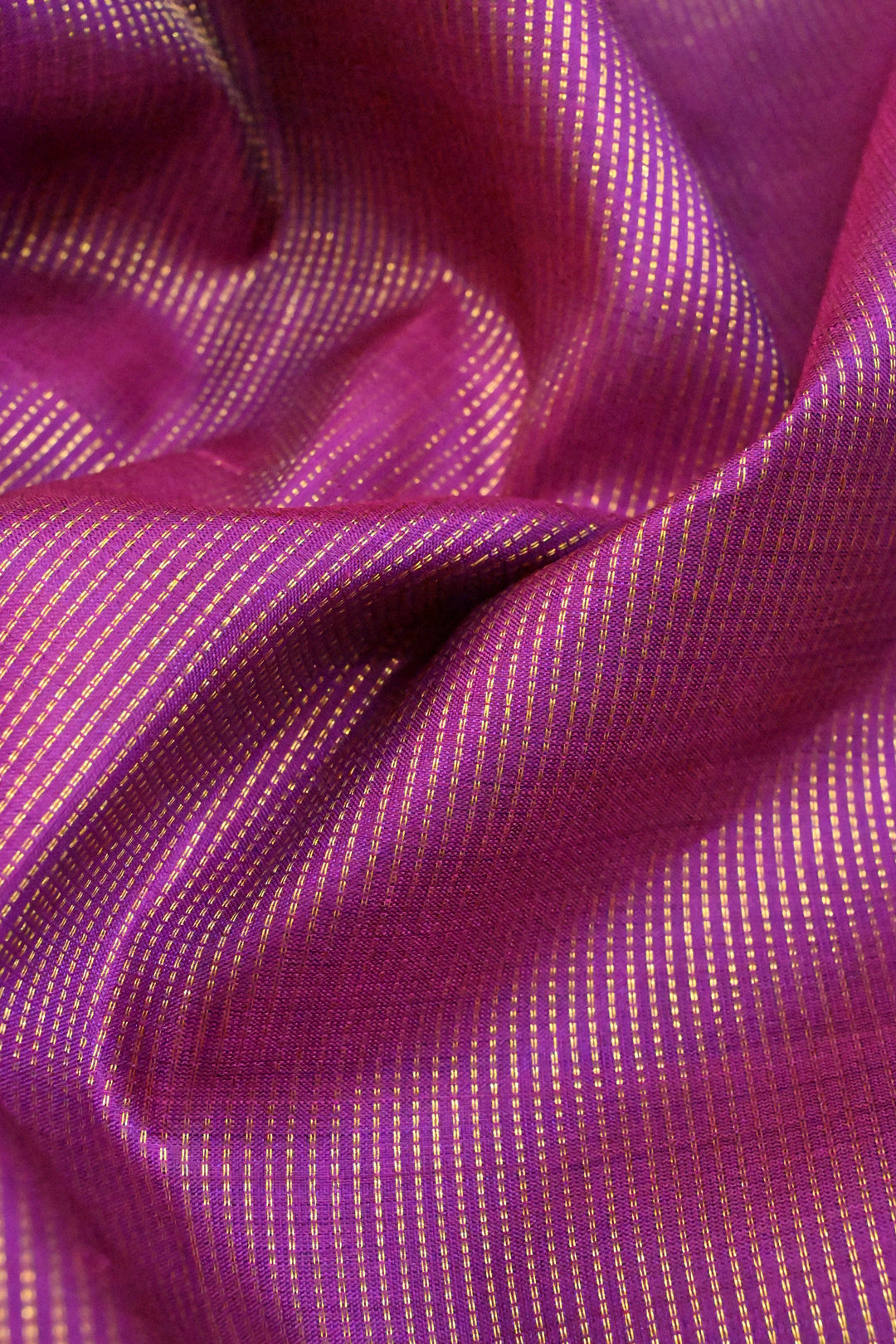 Magenta Pure Kanjivaram Silk Saree with Vairaoosi Zari Stripes and Zari Border | SILK MARK CERTIFIED | SHOBITAM