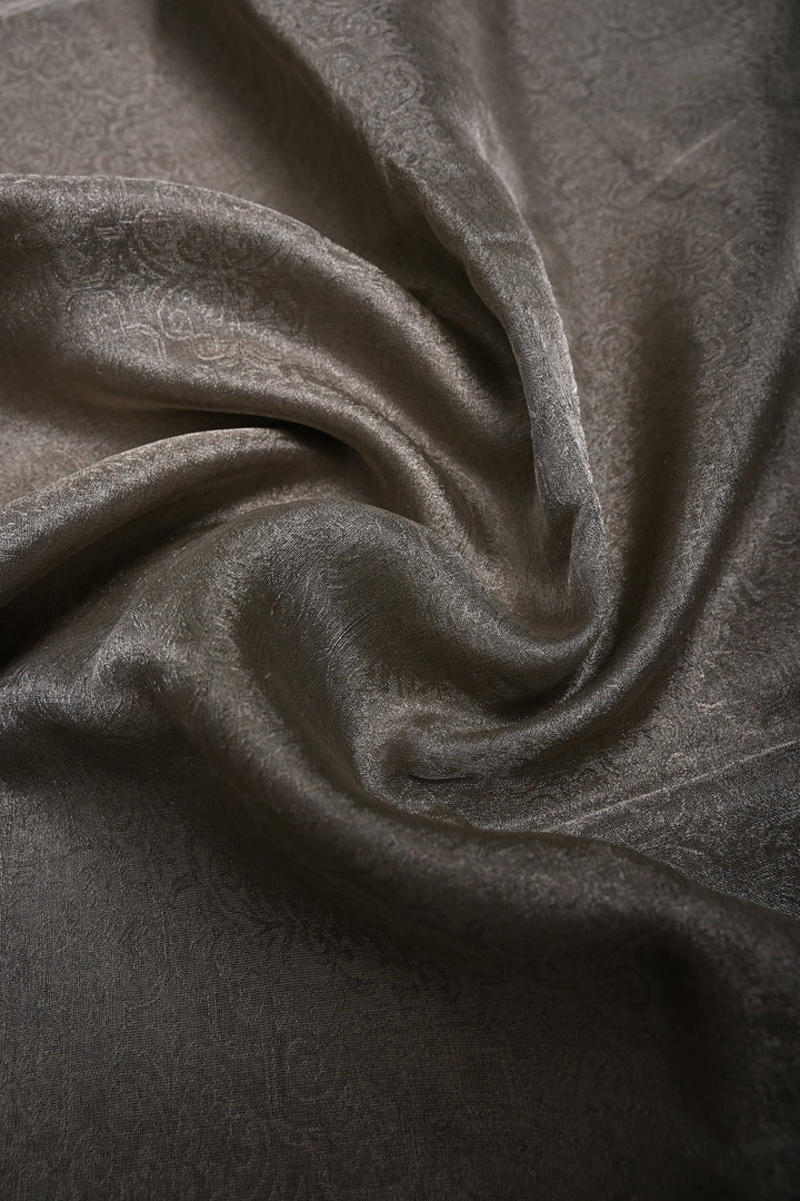 Classy Silver Pure Tissue By Tissue Silk Saree with Self Brocade and Zari Border | SILK MARK CERTIFIED | SHOBITAM