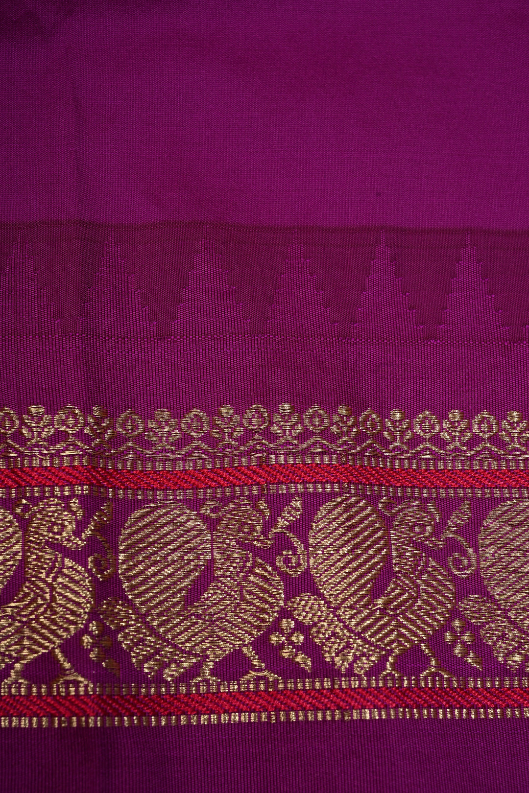 9 Yards Madisar Yellowish Orange Dual Tone Semi Silk Saree with Zari Buttas and Contrast Zari Border , No Blouse Piece