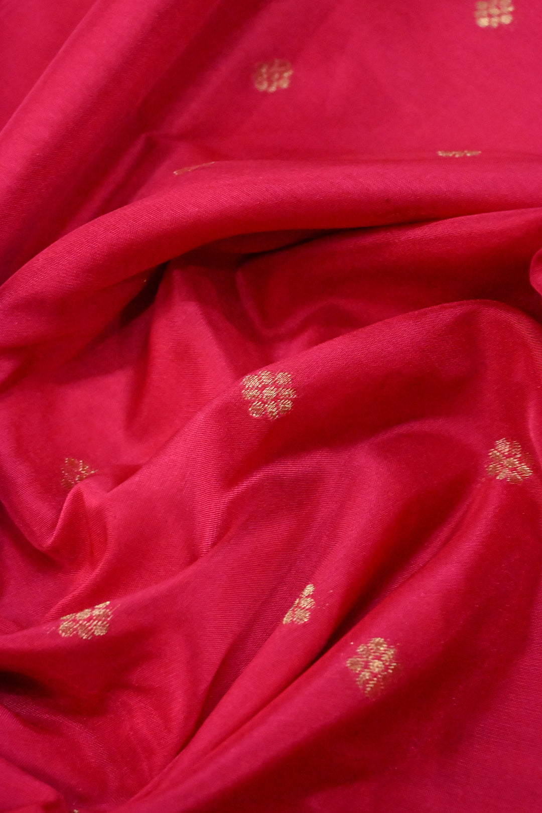 9 Yards Madisar  Rani Pink Zari Buttis on Semi Silk Saree with Zari Border and  Paithani Style Meenakari Pallu , No Blouse Piece