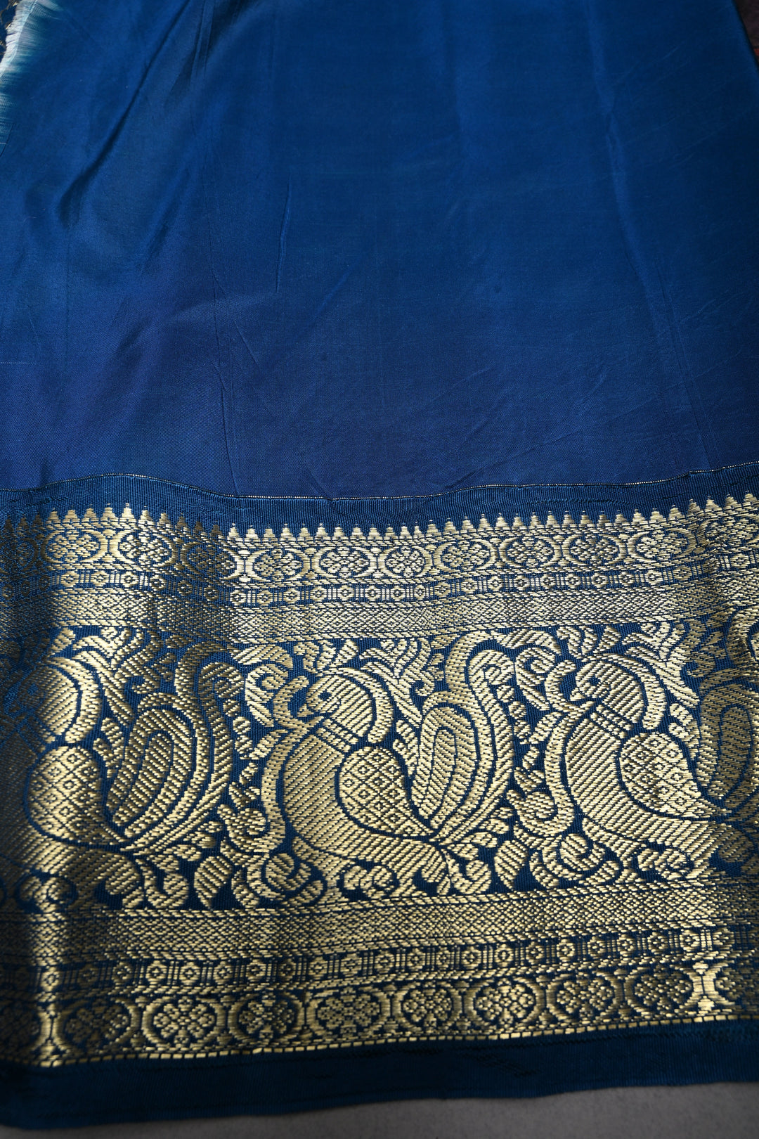Mustard Yellow Self Brocade-Bandhni Design on Pure Kanjivaram Silk Jugalbandi Saree with Pen Kalamkari Panel and Contrast Zari Border | SILK MARK CERTIFIED | SHOBITAM