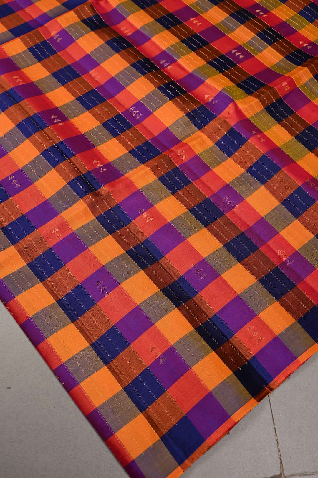 Multicolor Pallum Pazhamum Kanjivaram Soft Silk Saree with Zari Stripes and Muted Zari Buttas | SILK MARK CERTIFIED | SHOBITAM