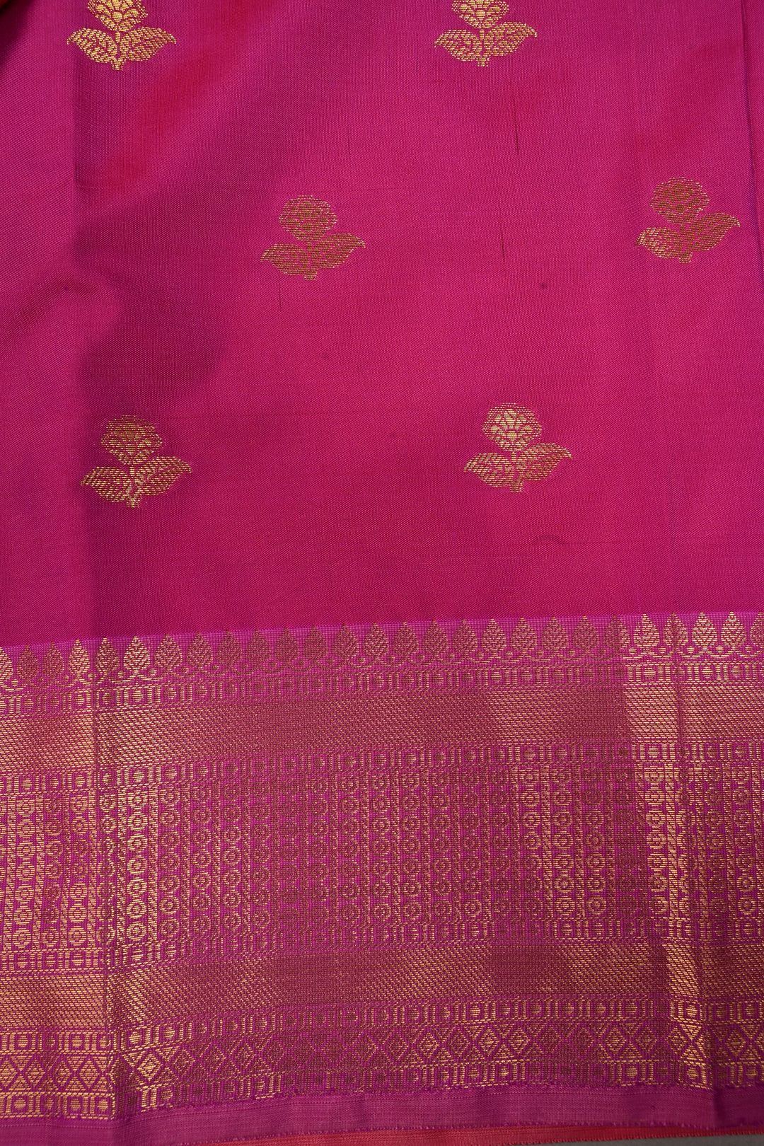 Red Kanjivaram Soft Semi Silk Saree with Zari Buttas and Zari Border | SHOBITAM