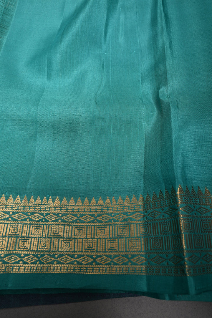 Mustard Yellow Handloom Silk by Tencel Saree with Muted Geometric Vertical Stripes and Contrast Zari Boder | SHOBITAM