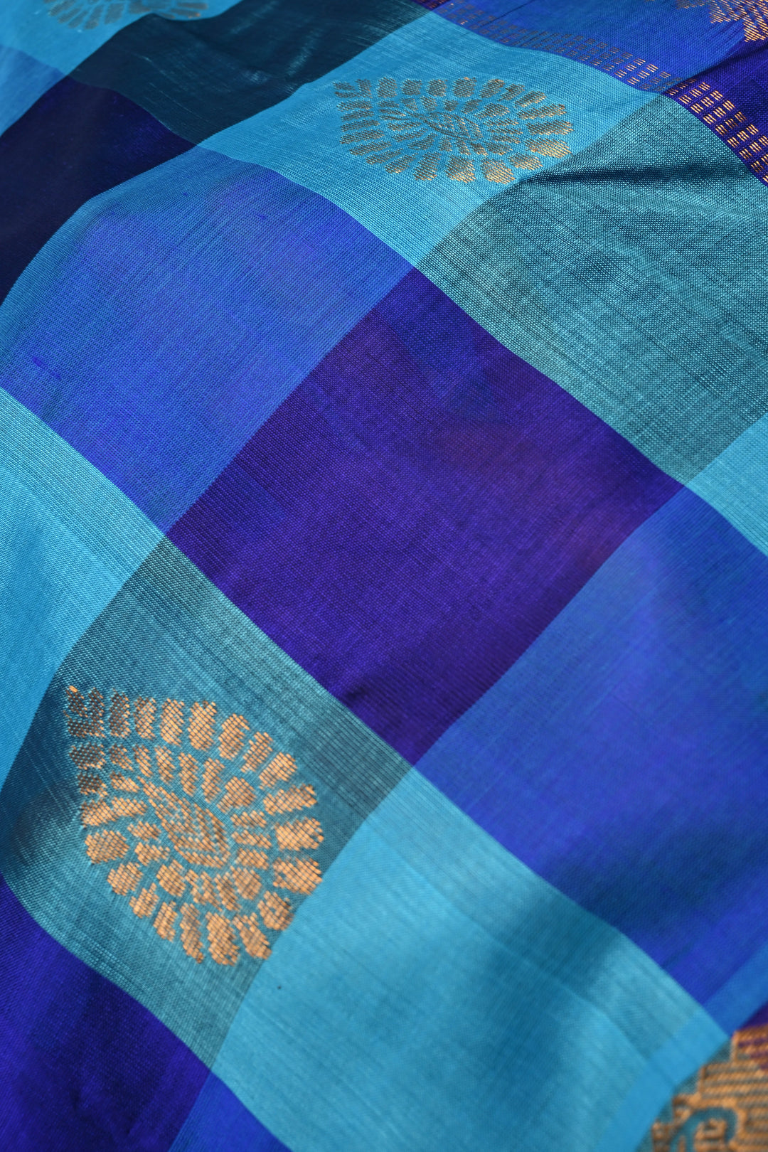 Multicolor Palum Pazhamum Kanchi Silk Cotton Saree with Zari Buttas and Zari Border