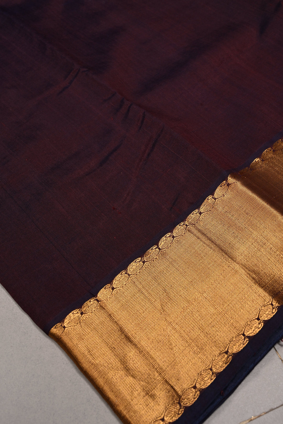 Kanchana Dual tone Kanchi Silk Cotton 100% Handloom Saree with Zari Border | SHOBITAM