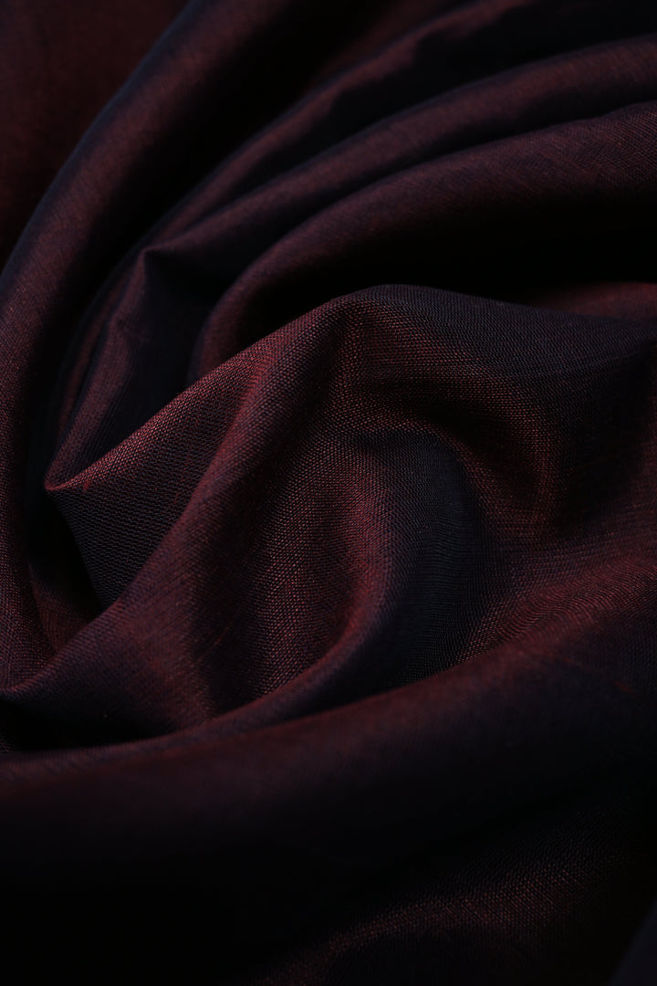 Kanchana Dual tone Kanchi Silk Cotton 100% Handloom Saree with Zari Border | SHOBITAM