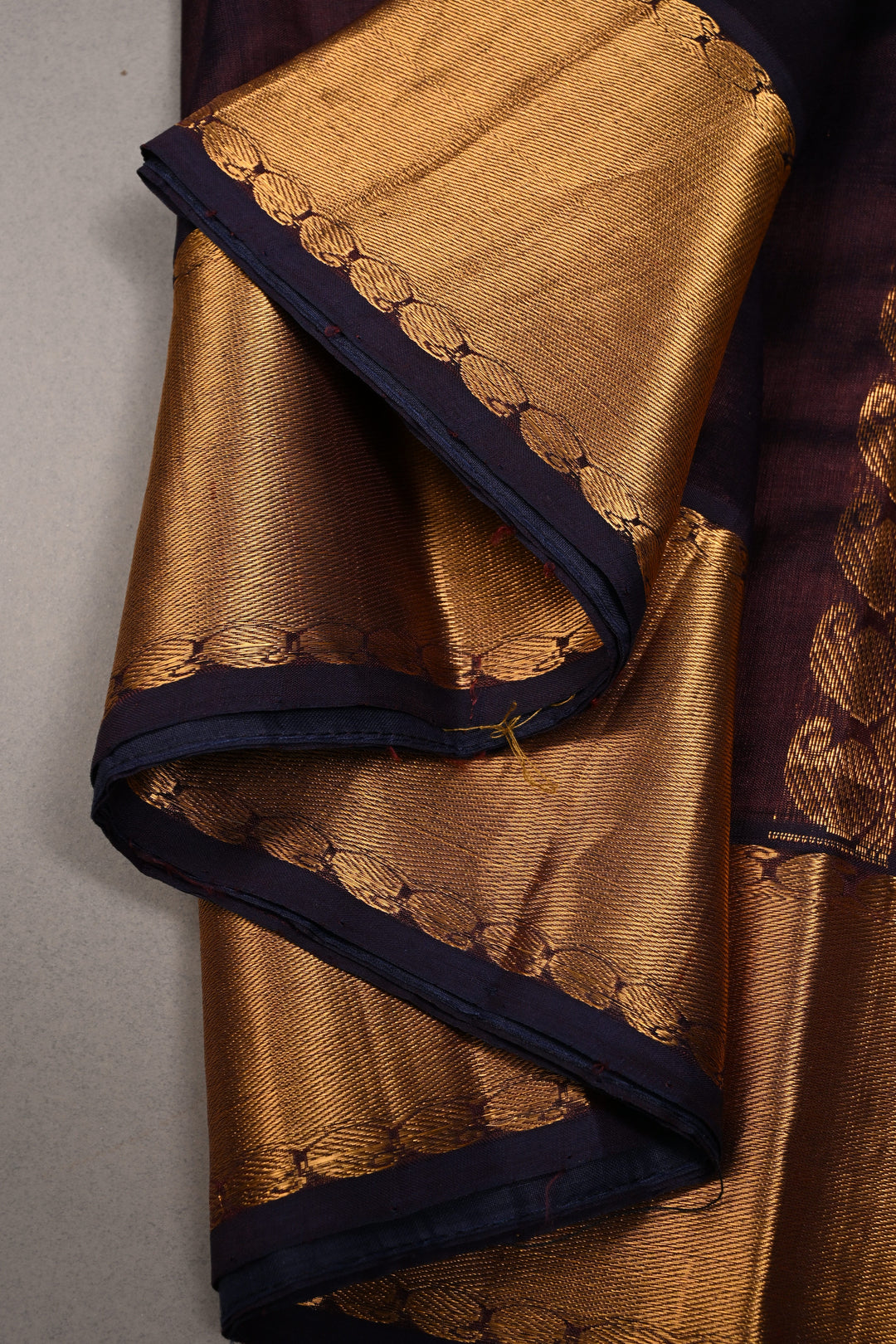 Kanchana Dual tone Kanchi Silk Cotton 100% Handloom Saree with Zari Border | SHOBITAM