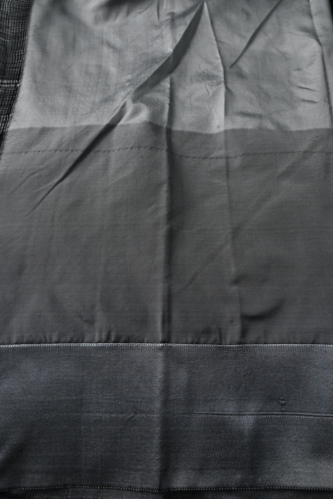 Dark Green Ilkal Weave Art Silk Bagalkote Saree with Zari Veldhari Horizontal Stripes and Contrast Temple Border | SHOBITAM