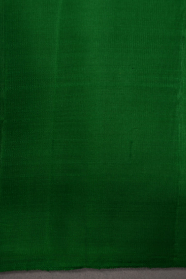 Rani Pink Dual Tone Pure Kanjivaram Silk Saree in Zari Buttas with Twin Peacock Zari Border | SILK MARK CERTIFIED | SHOBITAM