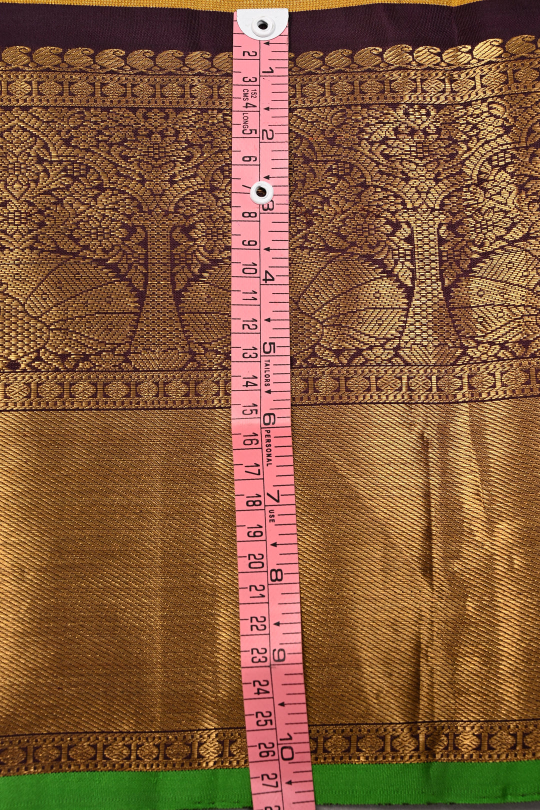 Methi Yellow Gadwal Silk Saree with Peacock-Elephant Brocade and Contrast Wide Zari Border | SILK MARK CERTIFIED | SHOBITAM