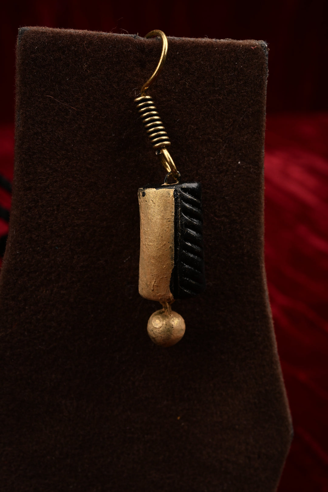 Terracotta Handmade Black And Beige Statement Jewelry Set| SHOBITAM